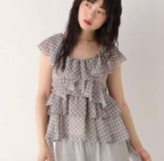 フィッシュテールフリルブラウス Heather ヘザー トップス シャツブラウス