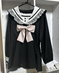 夢展望 セーラーレースリボンセットアップ DEAR MY LOVE 黒のサムネイル