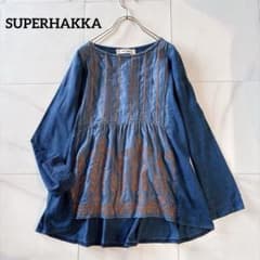 NO.6-264 SUPER HAKKA Denim Shirt Blouse, Three-Quarter Sleeves