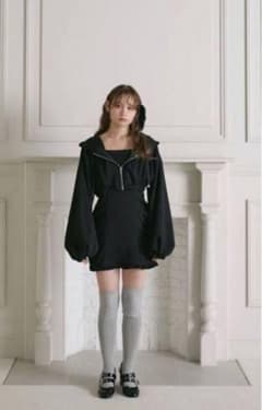 BUBBLES バブルスクロップドパーカーレイヤードワンピース bubbles クロップドパーカーレイヤードワンピース - メルカリ