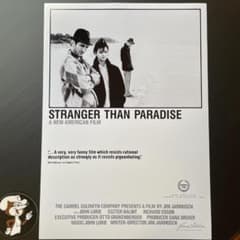 当時物！1984年製 ストレンジャーザンパラダイス ジムジャームッシュ ポスター 限定2枚】STRANGER THAN PARADISE（ストレンジャー・ザン