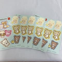 リラックマ マクドナルド ハッピーセット シール 6枚セットのサムネイル