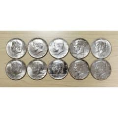 ケネディ ハーフダラー 1964年 10枚 銀貨 シルバーコイン 銀品位90