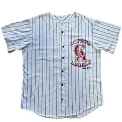 ユニフォーム ベースボール 野球 CA エンジェルス 縦縞 USA製 古着 ユニフォーム ベースボール 野球 CA エンジェルス 縦縞 USA製 古着