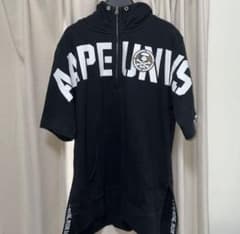 AAPE BY A BATHING APE ハーフジップ半袖パーカー S