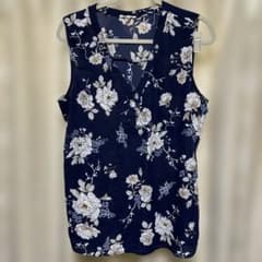 maurices ネイビー花柄ノースリーブ XLのサムネイル