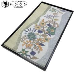 250 華 袋帯 作家物 鼠色 花柄 美品 袋帯 作家物 手描き 花模様 叩き染 雲井鼠色 O-5734 - メルカリ