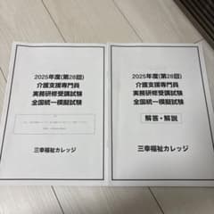 2025年度 ケアマネ 全国統一模擬試験 - メルカリ