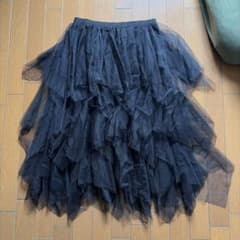 ブラック チュール フレアスカート 約70cmのサムネイル