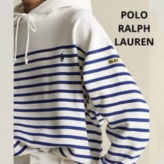 極美品　現行モデル　ポロラルフローレン　マリンボーダーパーカー　ポニー刺繍　M 極美品 現行モデル ポロラルフローレン マリンボーダーパーカー