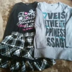 女児　130　ロンＴ＆ニット＆スカートセットのサムネイル