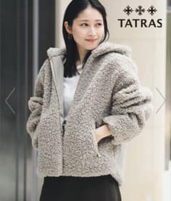 TATRAS IPAMA ボア フードジャケット ライトグレー イパマ 02 - メルカリ