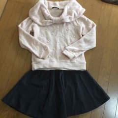 INGNI ふんわりパール風ホルダーセーター&ミニスカートのサムネイル