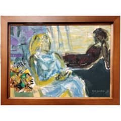 ☆デュボア康子☆「憩い」(仮題）油絵　F4号　未使用額！ ☆デュボア康子☆「憩い」(仮題）油絵 F4号 未使用額！ - メルカリ