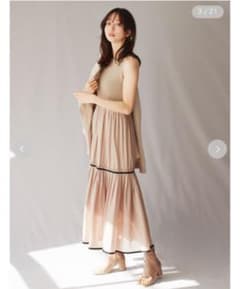 fray i.d 2wayニットコンビコットンボイルワンピースのサムネイル