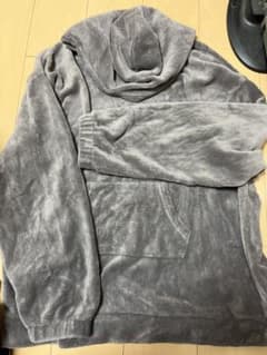 グレー フリース フード付きルームウェアのサムネイル