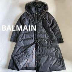 BALMAIN ダウンコート フォックスファー 裏地総柄 シルク L - メルカリ