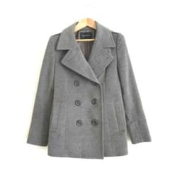 INDIVIインディヴィ ウールカシミア2Wayショートコート 日本製グレー36