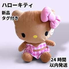サンリオ キティ LLぬいぐるみ ピンク ギンガム チェック 水着 日焼けverのサムネイル