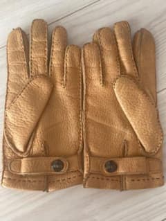 貴重 英国製 DENTS ペッカリーグローブ カシミヤライニング CORK