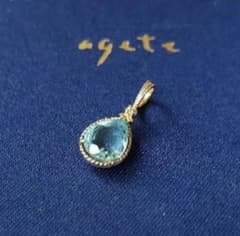 agete チャーム　アクアマリンとダイヤモンド agate チャーム（アクアマリン＆ダイヤモンド） - メルカリ