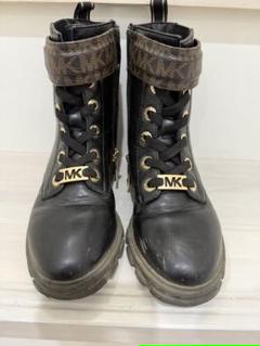 Michael Kors キッズ レースアップブーツ ブラック18センチ