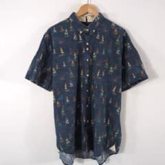ヴィンテージ　メンズ半袖シャツ　柄シャツのサムネイル