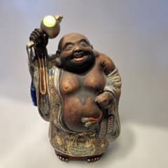 一点もの 希少 七福神 縁起物 布袋様 九谷焼 置物 布袋尊 年代物