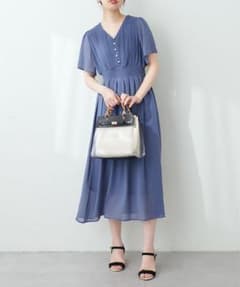natural couture フレアスリーブお上品ワンピースのサムネイル