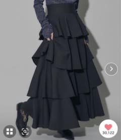 VIOLETTA ティアードスカート　ブラックのサムネイル