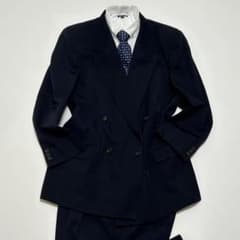 【極美品】80s 90s vintage ダブルブレスト　レトロスーツレアカラー 超希少】90s vintage レトロスーツ ダブル グレー 4B 菅田将暉