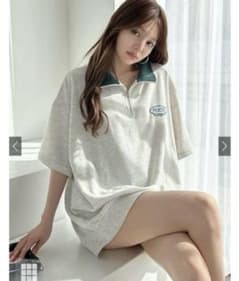 GRL 配色カラーハーフジップTシャツ[bo004]のサムネイル