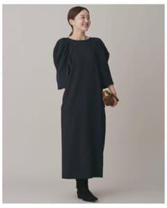 ほこっこIENA ショルダータックジョーゼットワンピース タグ付き新品‼️ ほこっこ様専用IENA ショルダータックジョーゼットワンピース タグ付き