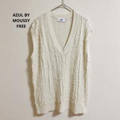 AZUL by MOUSSY シアーフリンジニットベスト　FREEのサムネイル