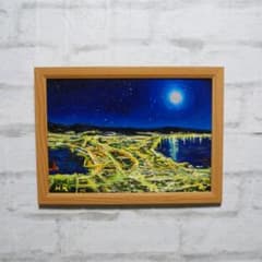 【メルカリだけの出品　 ご注意下さい】油絵　中島達幸　{巴里-モンスニの街角} 油絵 絵画【夜景の街】 - メルカリ