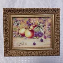 Bryan Cox 静物画 フルーツ 柄の陶板画額装のサムネイル