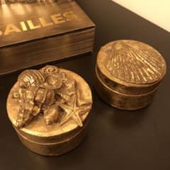 パリで購入した アンティークゴールドの小物入れ (2個セット)のサムネイル