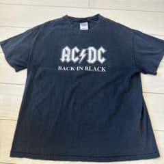 鬼フェード　00s AC/DC BACK IN BLACK Tシャツ