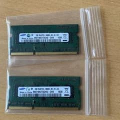 SAMSUNG ノートPC用メモリ 2GB 2枚セット 計4GB - メルカリ