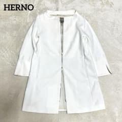 ヘルノ オフィサーカラーコート フレアスリーブ グログラン スプリング