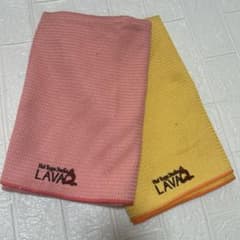 LAVA ホットヨガ用ラグ 2枚セット ピンク イエロー約140×60cm - メルカリ