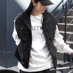 ANME ダブルジップ ナイロンベスト ベスト 接触冷感/UVカット/撥水加工のサムネイル