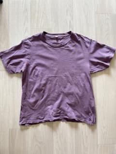 パープル 半袖 Tシャツ コットンのサムネイル