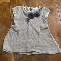 Zara kids ノースリーブワンピース ブラウン　ニット　110サイズのサムネイル