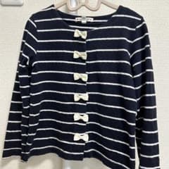 any FAM カーディガン 120 ネイビー/ホワイトのサムネイル