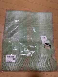 hinari リブ編み 緑色 マフラー 新品のサムネイル