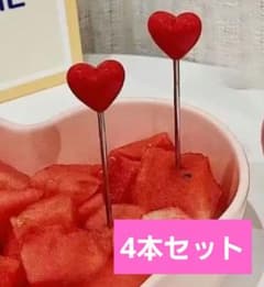ハート フォーク ピック 4本