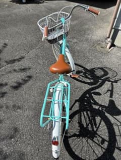 シティサイクル ミントグリーン 前カゴ付き24インチ子供用【引き取り限定】 シティサイクル ミントグリーン 前カゴ付き24インチ子供用【引き取り