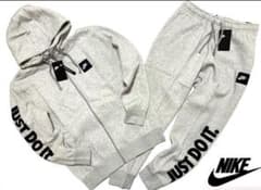 ナイキ スエット上下　NIKE just do it セットアップ グレーのサムネイル