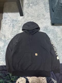 Carhartt パーカー ブラック 袖ロゴのサムネイル